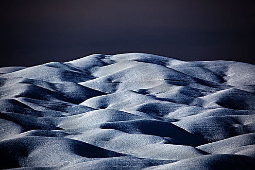 冰,沙丘,暗色,天空,高处,冰河,北方,西部,格陵兰,七月,2009年