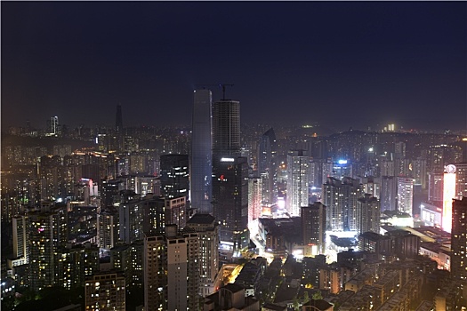 重庆城市建筑群夜景