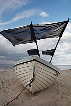 渔船,旗帜