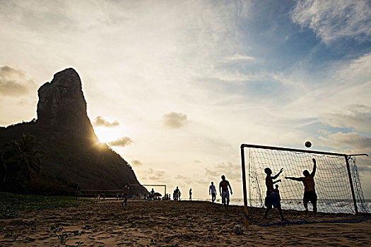 玩,球,世界遗产,费尔南多-迪诺罗尼亚,伯南布哥,巴西