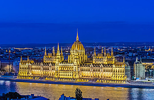 匈牙利,布达佩斯,议会,黄昏,大幅,尺寸