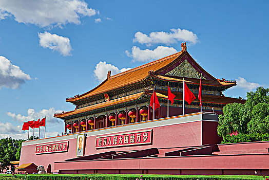 国庆节期间北京天安门的城楼