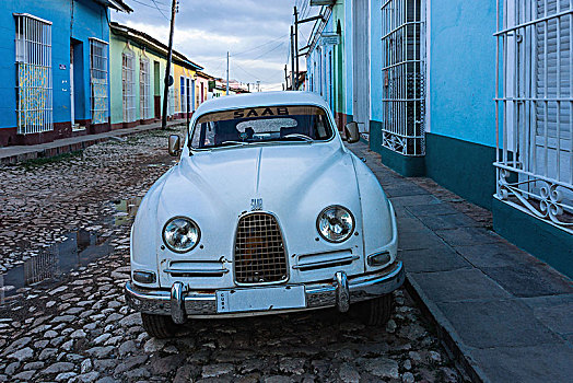 古巴,特立尼达,世界遗产,老爷车