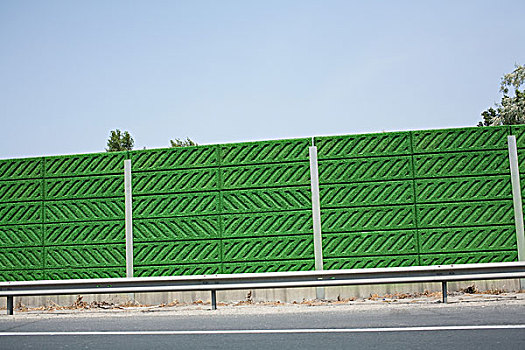 绿色,墙壁,道路