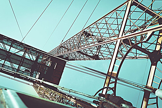 运输设备,桥,靠近,毕尔巴鄂,俯视,转移,世界遗产
