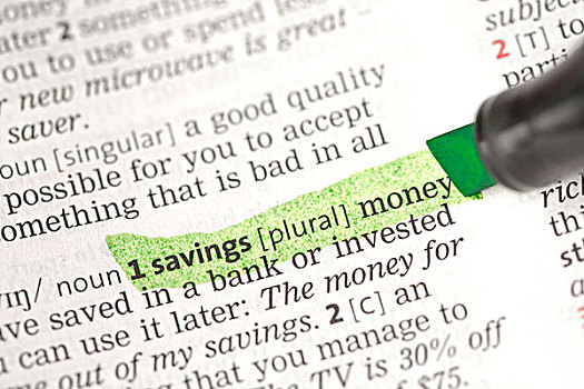 储蓄,钱,定义,突显,绿色,字典
