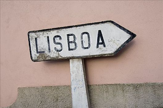 里斯本,路标,葡萄牙