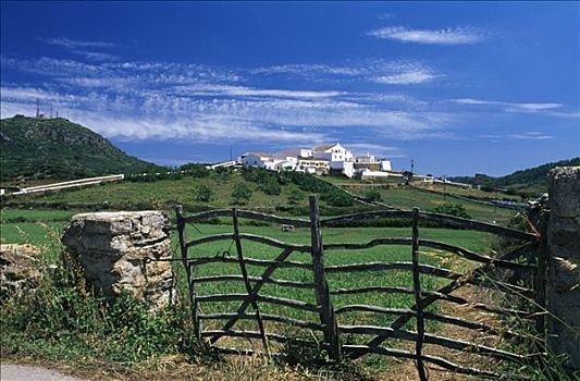 农场,靠近,米诺卡岛,巴利阿里群岛,西班牙