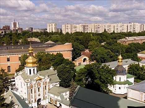 乌克兰,基辅,寺院,洞穴,风景,大门,教堂,城市,背景,2004年