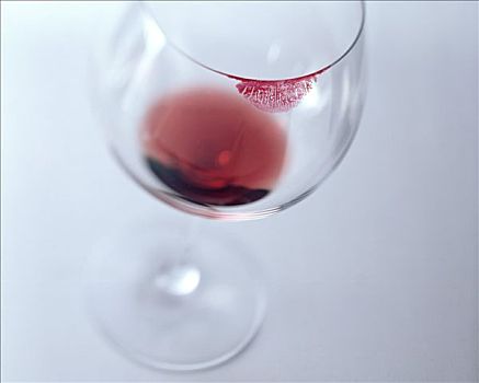 葡萄酒杯,口红,边缘
