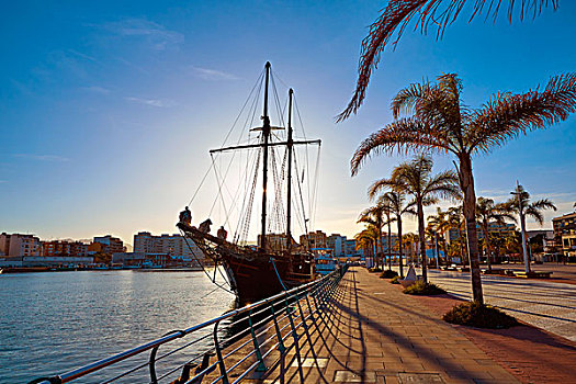 港口,散步场所,地中海,瓦伦西亚,西班牙