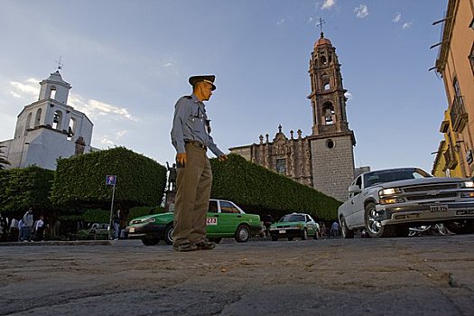 圣米格尔,墨西哥,男青年,警察,交通