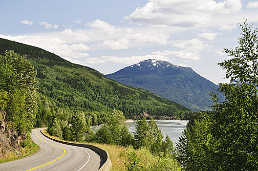 道路,山脉,不列颠哥伦比亚省,加拿大