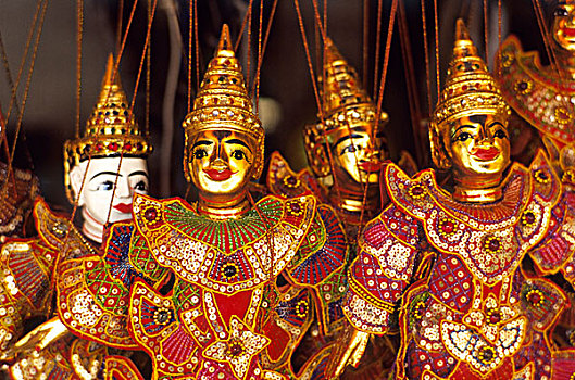 泰国,清迈,纪念品,黄金,木偶