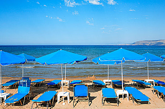 太阳椅,海洋,克里特岛,希腊