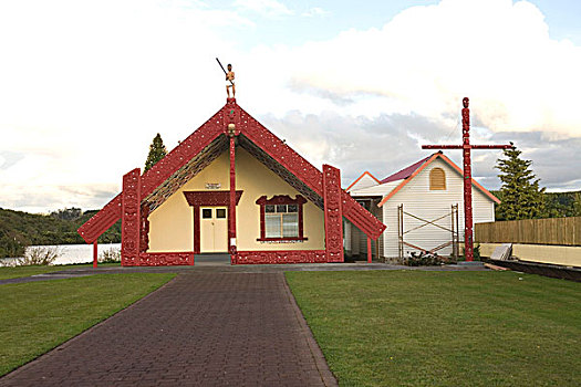 新西兰,传统,会面,房子
