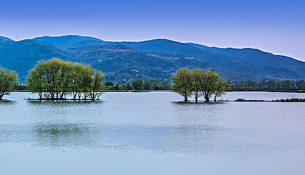 安徽省芜湖市响水涧水库蓄水池湿地自然景观