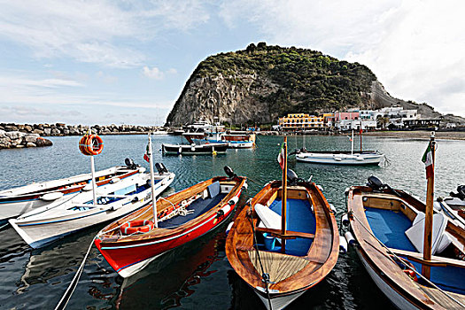 渔村,伊斯基亚,岛屿,那不勒斯湾,坎帕尼亚区,意大利南部,意大利,欧洲