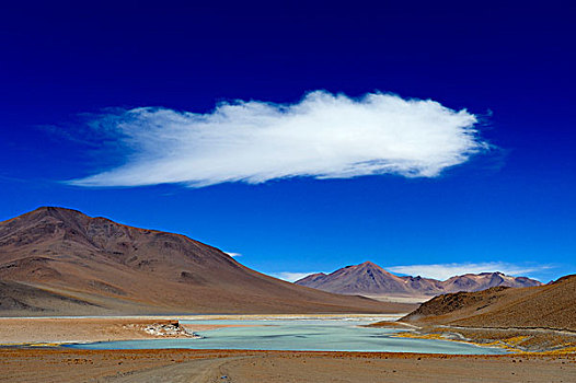 山脉,云,空中,乌尤尼,玻利维亚,南美
