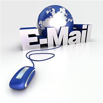 世界,电子邮件,蓝色
