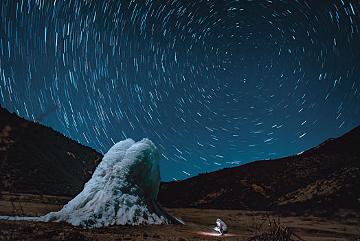 香格里拉雪山星空夜