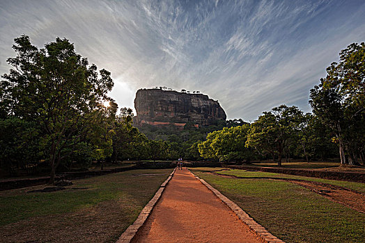 狮子岩,锡吉里耶,石头,要塞,中央省,斯里兰卡,亚洲