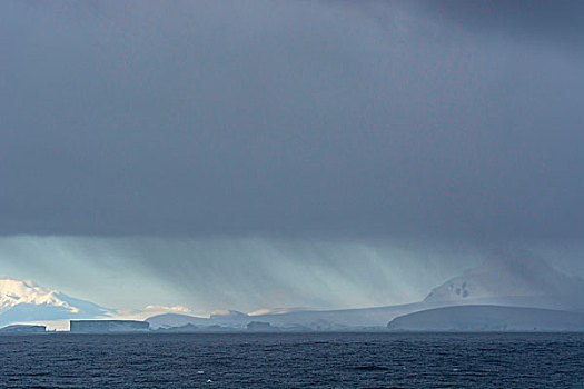 南极,雨,落下,远景