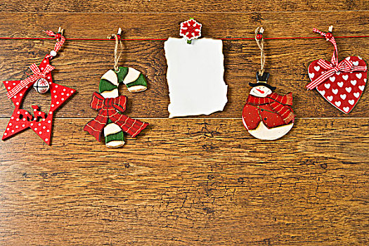 留白,留言,圣诞装饰,木质背景