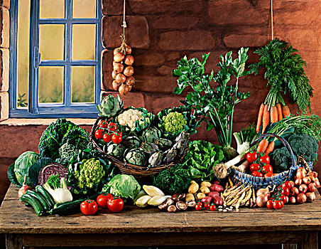 蔬菜,构图,厨房用桌
