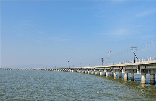 铁路桥,湖,泰国