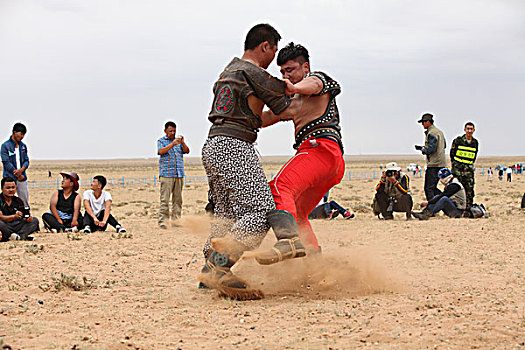 蒙古族摔跤表演