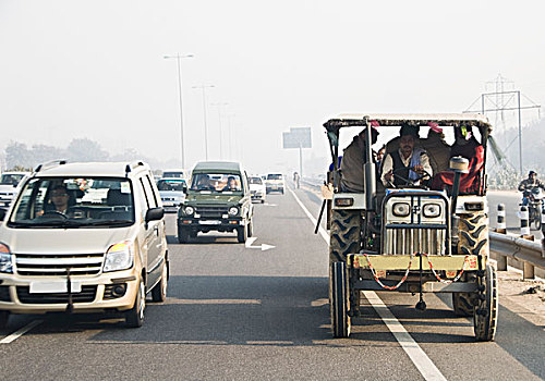 交通,途中,印度