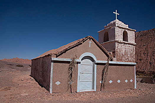 小,教堂,户外,佩特罗,阿塔卡马沙漠