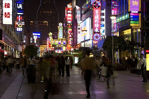 上海,南京路,夜晚