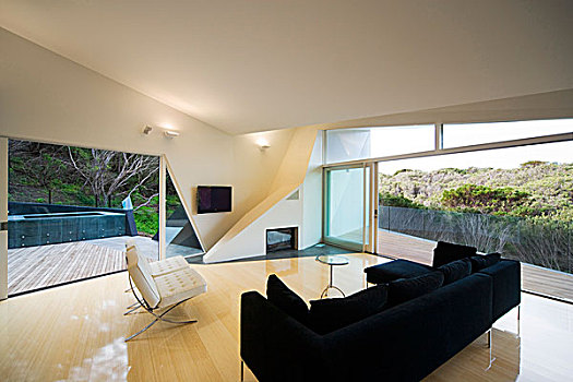 几何,客厅,瓶子,房子,维多利亚,澳大利亚,建筑师,2007年