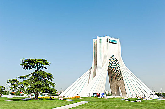 纪念建筑,自由,塔,阿扎迪塔,阿扎迪自由纪念塔,自由纪念塔,地标,德黑兰,伊朗,亚洲