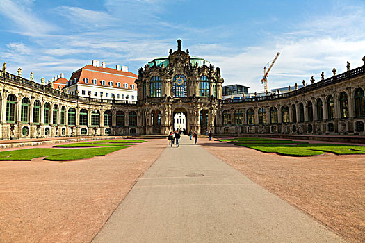 茨温格尔宫,宫殿,建造,设计,德累斯顿,萨克森,德国,欧洲