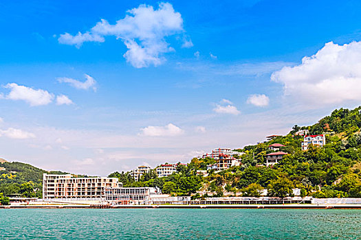 夏天,风景,沿岸城镇,海滨胜地,多布莱加,区域,保加利亚,黑海,海岸