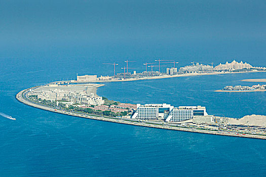 阿联酋,迪拜,手掌,俯视图,区域,人造,岛屿,形状