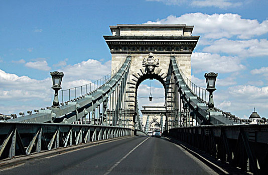 链子,桥,布达佩斯,匈牙利,欧洲