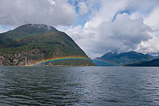 彩虹,河,小湾,温哥华岛,不列颠哥伦比亚省,加拿大,北美