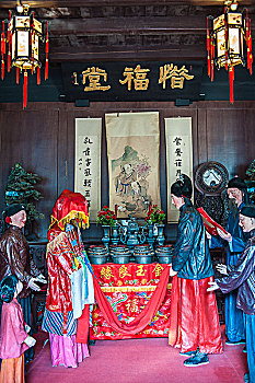 绍兴民国时期婚俗蜡像