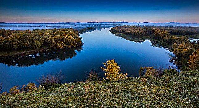 呼伦贝尔国家湿地公园秋天风光