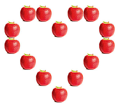 红苹果,心形