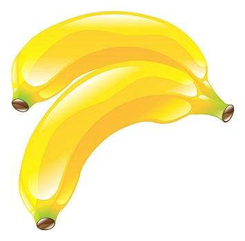 插画,香蕉,水果,象征