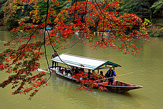 船屋,秋叶,岚山,京都