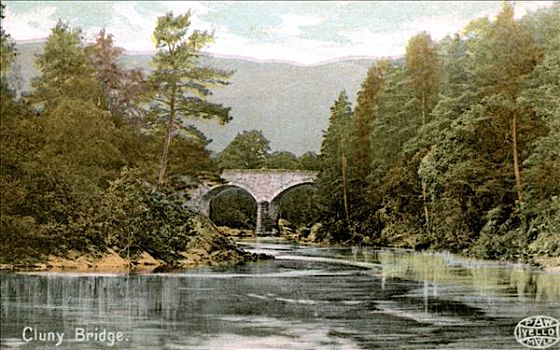 桥,靠近,佩思郡,苏格兰,早,20世纪