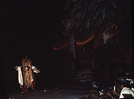 相互,巴厘岛,舞台,表演,神话,狮子,争斗,可怕,皇后