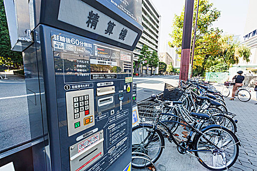 日本,本州,关西,大阪,自行车,停放,车站