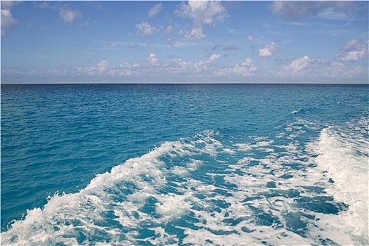 加勒比,蓝绿色,海水,彩色,船,风景